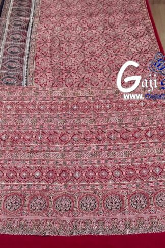 Ajrak Hand Block Saree Gaji Silk 03