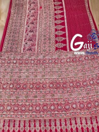 Ajrak Hand Block Saree Gaji Silk 01
