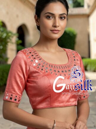 Pitch Handwork Kutchi Work Gaji Silk Blouse