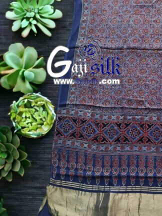 Gaji Silk Natural Ajrak Lagdi Dupatta 10