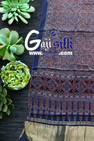 Gaji Silk Natural Ajrak Lagdi Dupatta 10