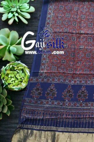 Gaji Silk Natural Ajrak Lagdi Dupatta 05