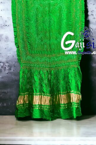 Parrot Bandhani Chandrakhani Dupatta Pure GajiSilk