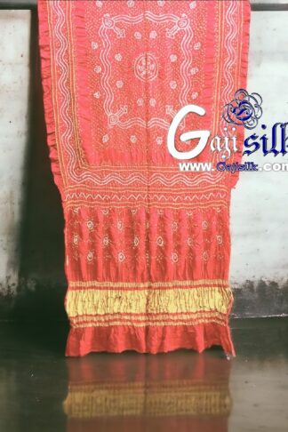 Gajari Bandhani Chandrakhani Dupatta Pure GajiSilk