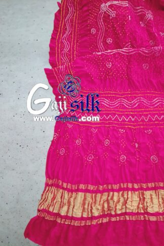 Love Pink Bandhani Chandrakhani Dupatta Pure GajiSilk