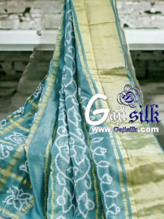 Silver Gharchola Rai Bandhani Saree Pure GajiSilk