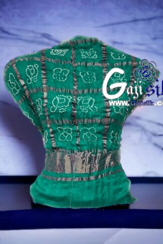 Rama Bandhani Gharchola Gaji Silk Blouse