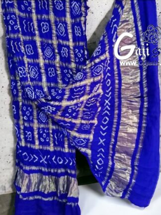 Royal Blue Bandhani Gharchola Dupatta Pure GajiSilk