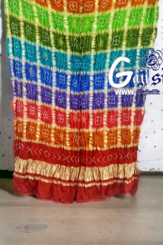 Royal Red Gharchola Dupatta Multi Color Bandhani Pure GajiSilk