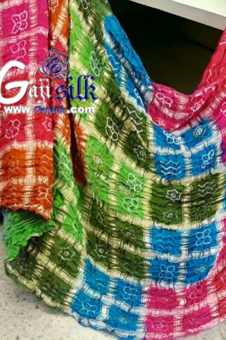 Cool Blue Gharchola Dupatta Multi Color Bandhani Pure GajiSilk
