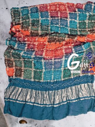 Pastel Wine Gharchola Dupatta Multi Color Bandhani Pure GajiSilk