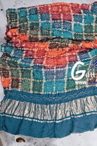Pastel Wine Gharchola Dupatta Multi Color Bandhani Pure GajiSilk