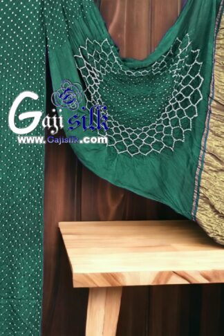 Rama Makdi Bandhani Saree GajiSilk Lagdi Palav
