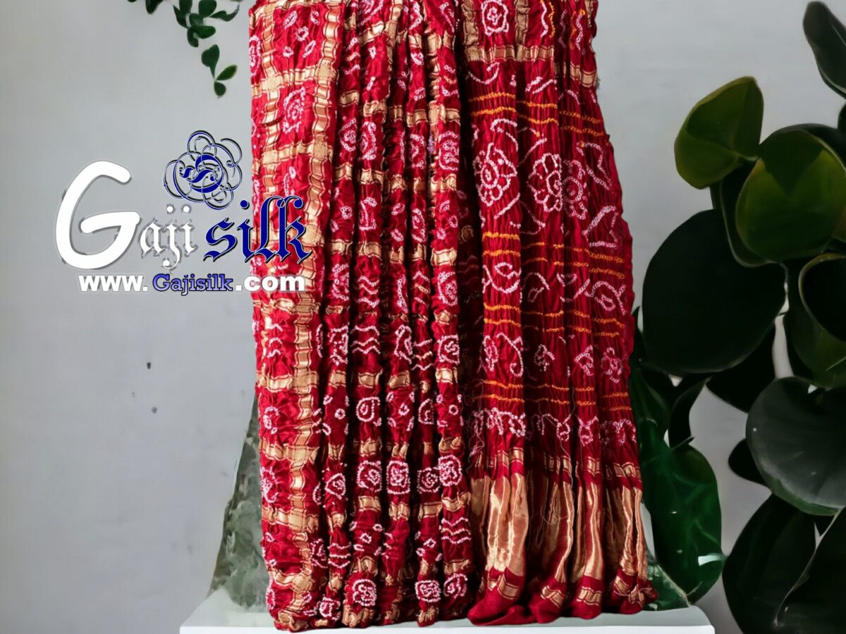 Gharchola Saree GAJI SILK Bandhani Pure Gaji Silk Wedding Bridal