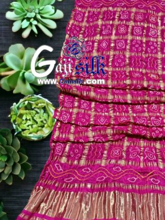 Rani Bandhani Gharchola Dupatta Pure GajiSilk