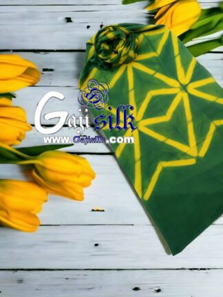 Bandhani Shibori Stole Designer Pure Gaji Silk 05