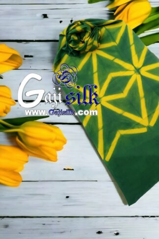 Bandhani Shibori Stole Designer Pure Gaji Silk 05