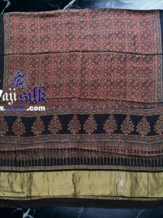 Gaji Silk Natural Ajrak Dupatta 03