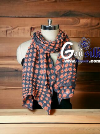 Bandhani Stole Designer Pure Gaji Silk 23