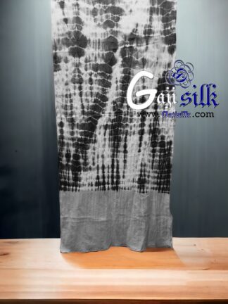 Black Gaji Silk Clamp Dyed Stole
