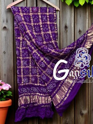 Magenta Bandhani Gharchola Dupatta Pure GajiSilk