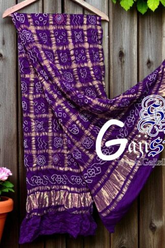 Magenta Bandhani Gharchola Dupatta Pure GajiSilk