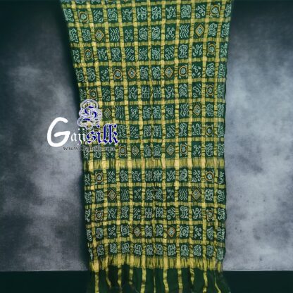 Green Gharchola Rai Bandhani Saree Kala Cotton