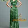 Green Gharchola Bandhani Wedding Bridal Gown Dress