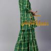 Green Bandhani Gharchola Designer Sharara Dress Set In Pure Silk - Image 2