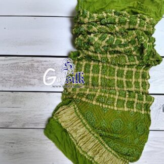 Mehendi Green Gharchola Bandhani Saree Pure GajiSilk