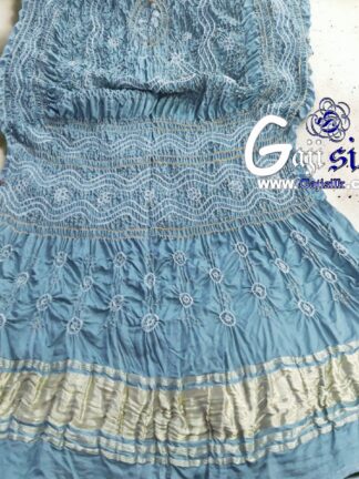Pastel Sea Bandhani Chandrakhani Dupatta Pure GajiSilk