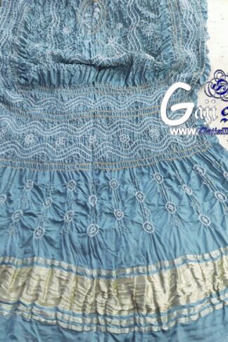 Pastel Sea Bandhani Chandrakhani Dupatta Pure GajiSilk
