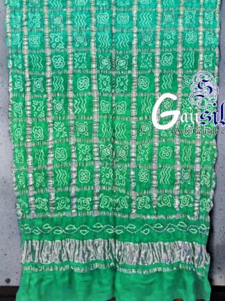 Aqua Rama Bandhani Gharchola Dupatta Pure GajiSilk