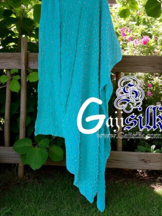 Sky Dots Rai Dani Bandhani Dupatta Pure GajiSilk
