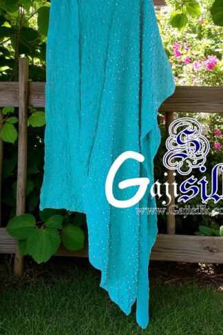 Sky Dots Rai Dani Bandhani Dupatta Pure GajiSilk