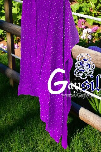 Magenta Dots Rai Dani Bandhani Dupatta Pure GajiSilk