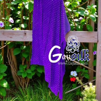 Purple Dots Rai Dani Bandhani Dupatta Pure GajiSilk