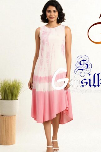 Pitch Shibori Kurti Gaji Silk Arfat Khatri Designer