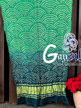 Rama T Blue Bandhani Dupatta Wifi Design Pure GajiSilk