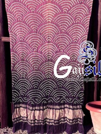 Cherry Current Bandhani Dupatta Wifi Design Pure GajiSilk
