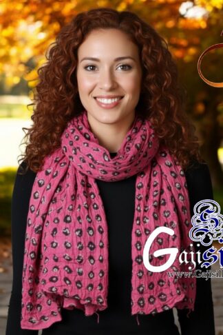 Pink Bandhani Stole & Scarf In Gaji Silk