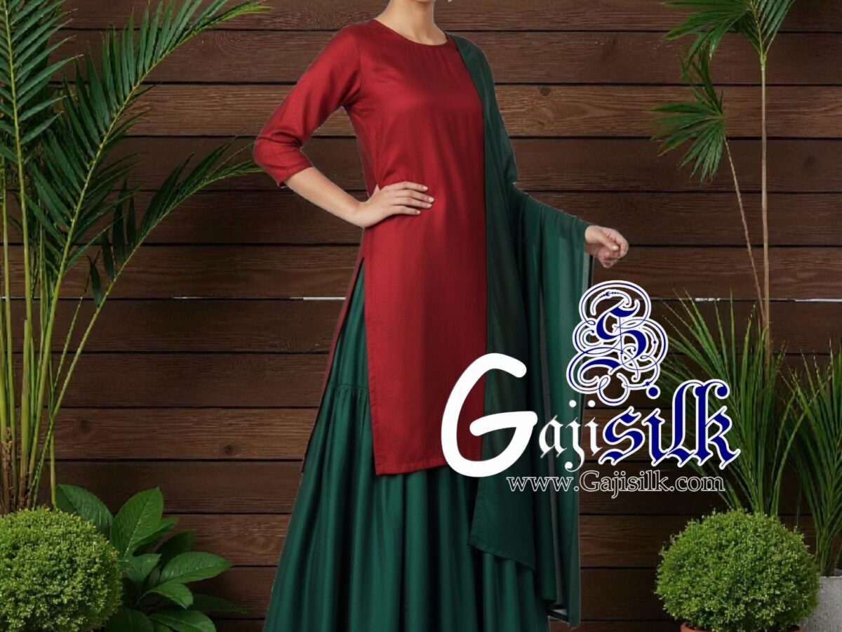 gaji silk dress Black Color Wedding Collection Gaji silk indo-western Dress :: MY SHOPPY LADIES WEAR